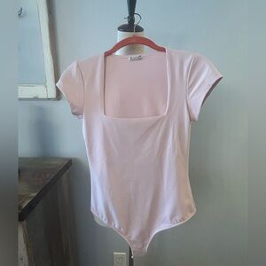 Free People Intimately Pink Bodysuit        NWOT